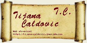 Tijana Ćaldović vizit kartica